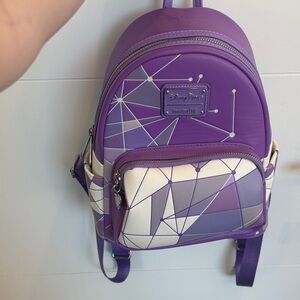 Disney Geometric Purple and White Backpack